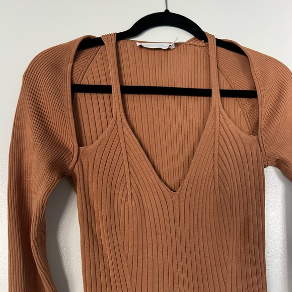 JONATHAN SIMKHAI Esperanza Rib Cut-Out Midi Dress - Picture 8 of 10